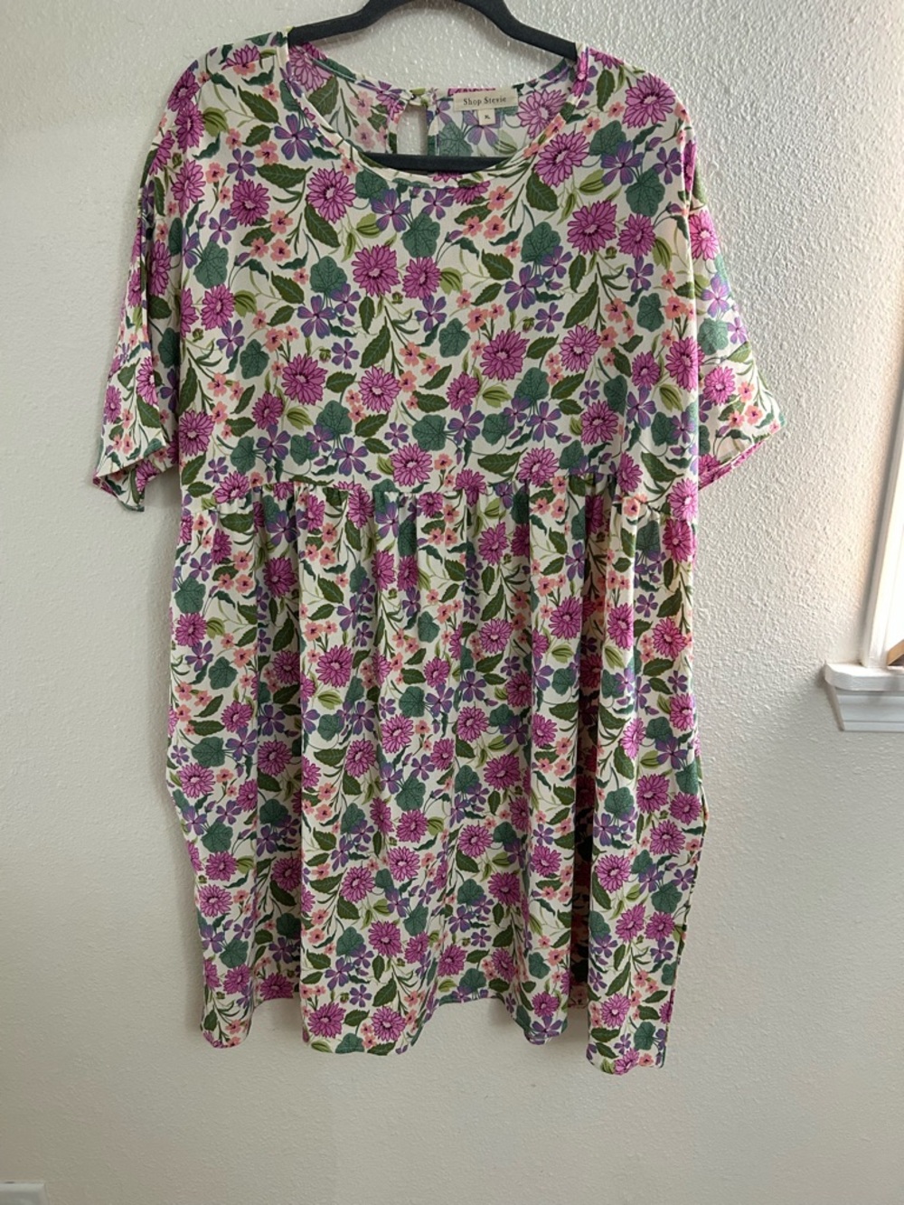 Shop Stevie Floral Oversized Flowy Bloom Dress NWT Womens Size XL